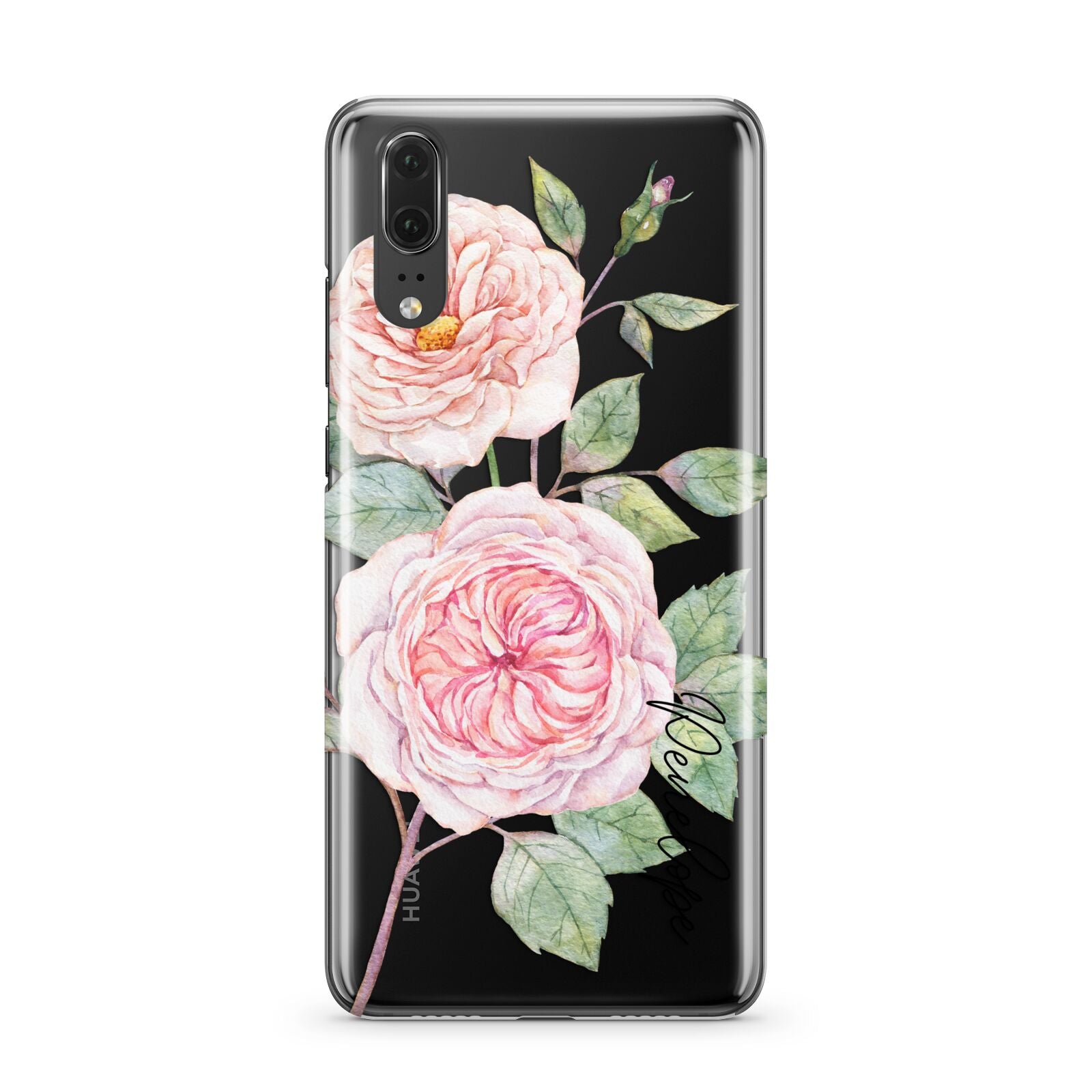 Personalised Peonies Huawei P20 Phone Case