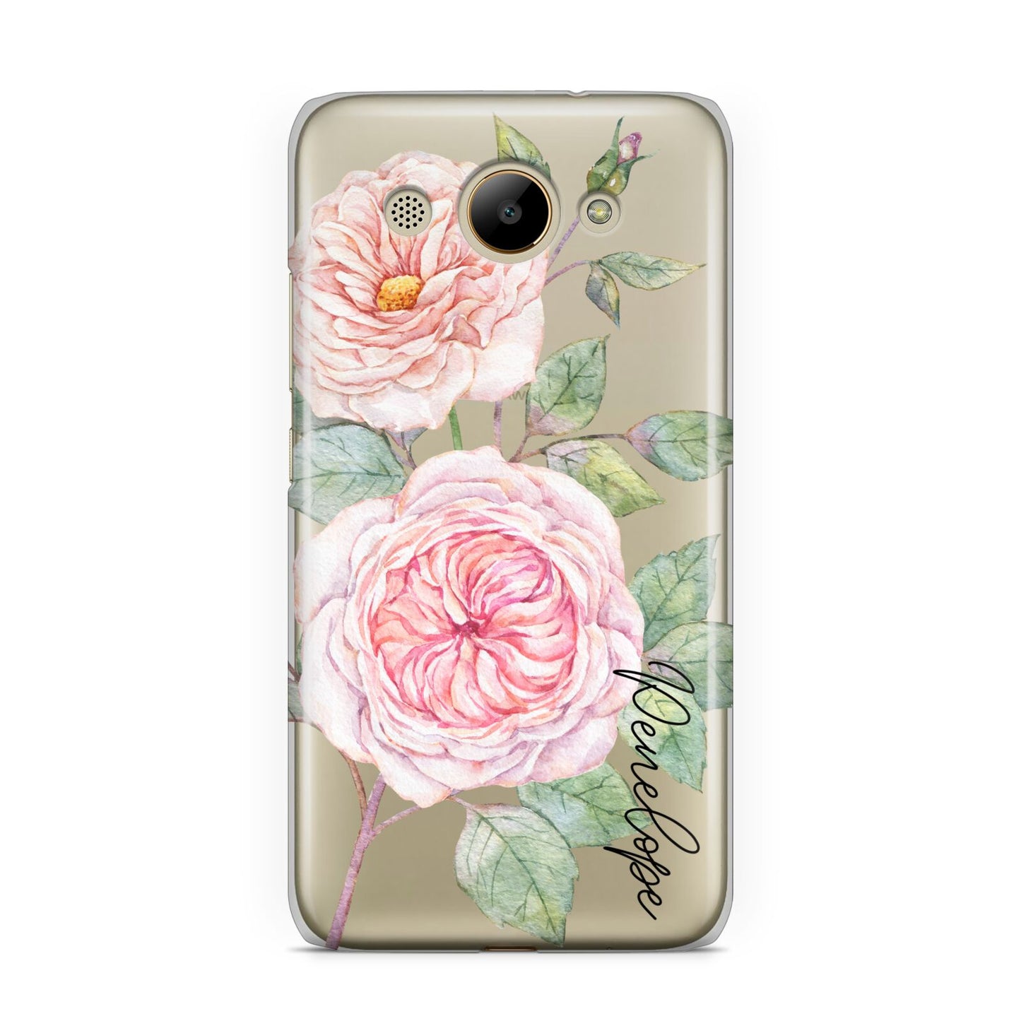 Personalised Peonies Huawei Y3 2017