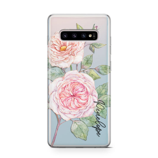 Personalised Peonies Protective Samsung Galaxy Case