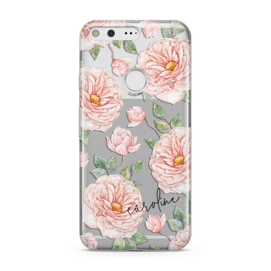 Personalised Peony Google Pixel Case