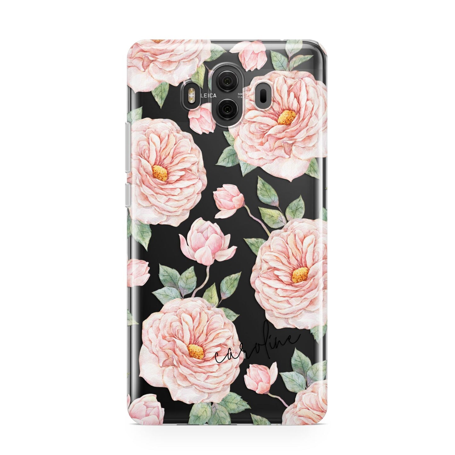 Personalised Peony Huawei Mate 10 Protective Phone Case