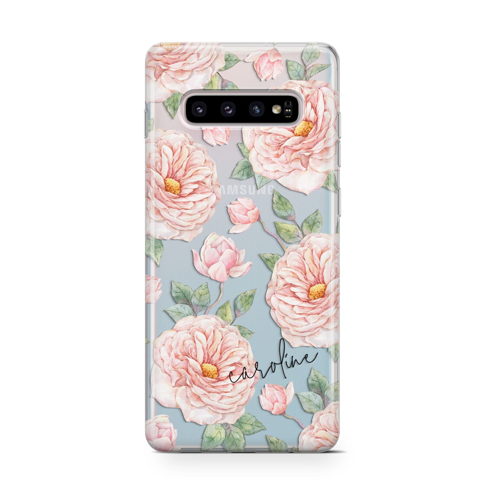 Personalised Peony Protective Samsung Galaxy Case