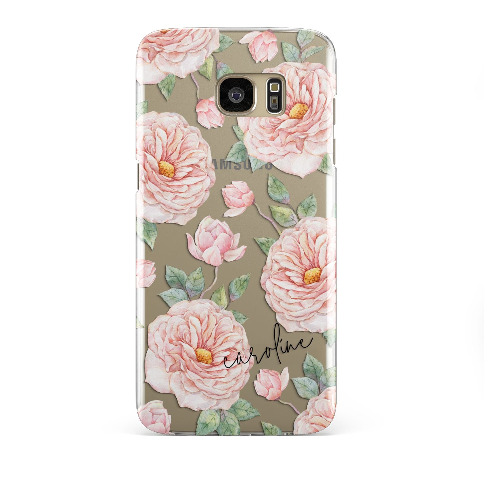 Personalised Peony Samsung Galaxy S7 Edge Case