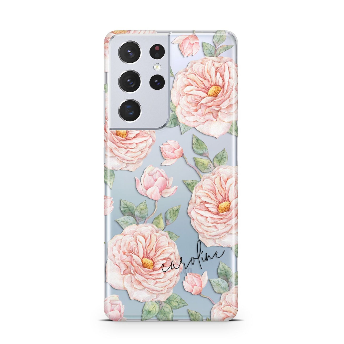 Personalised Peony Samsung S21 Ultra Case