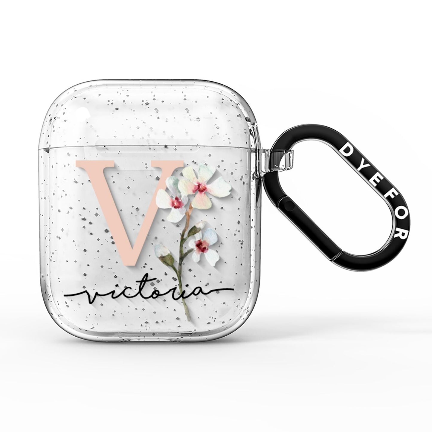 Personalised Petals AirPods Glitter Case