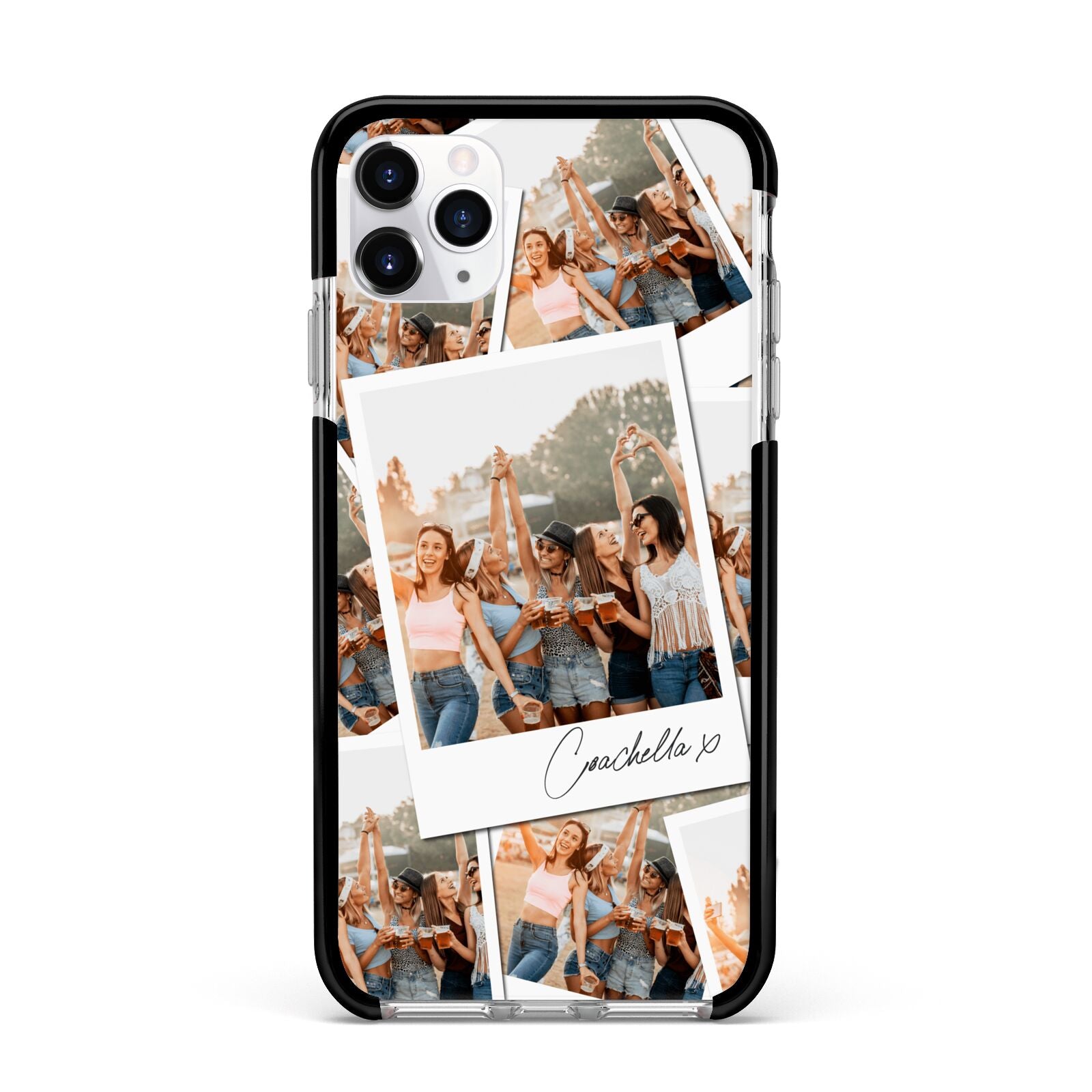 Personalised Photo Apple iPhone 11 Pro Max in Silver with Black Impact Case