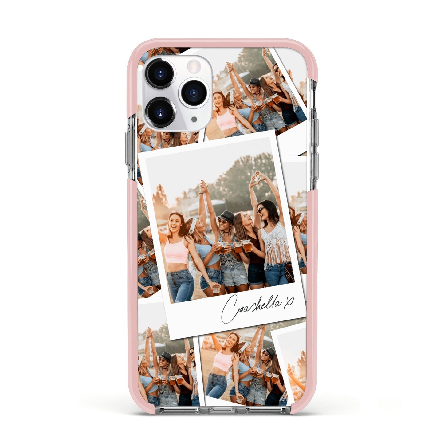 Personalised Photo Apple iPhone 11 Pro in Silver with Pink Impact Case