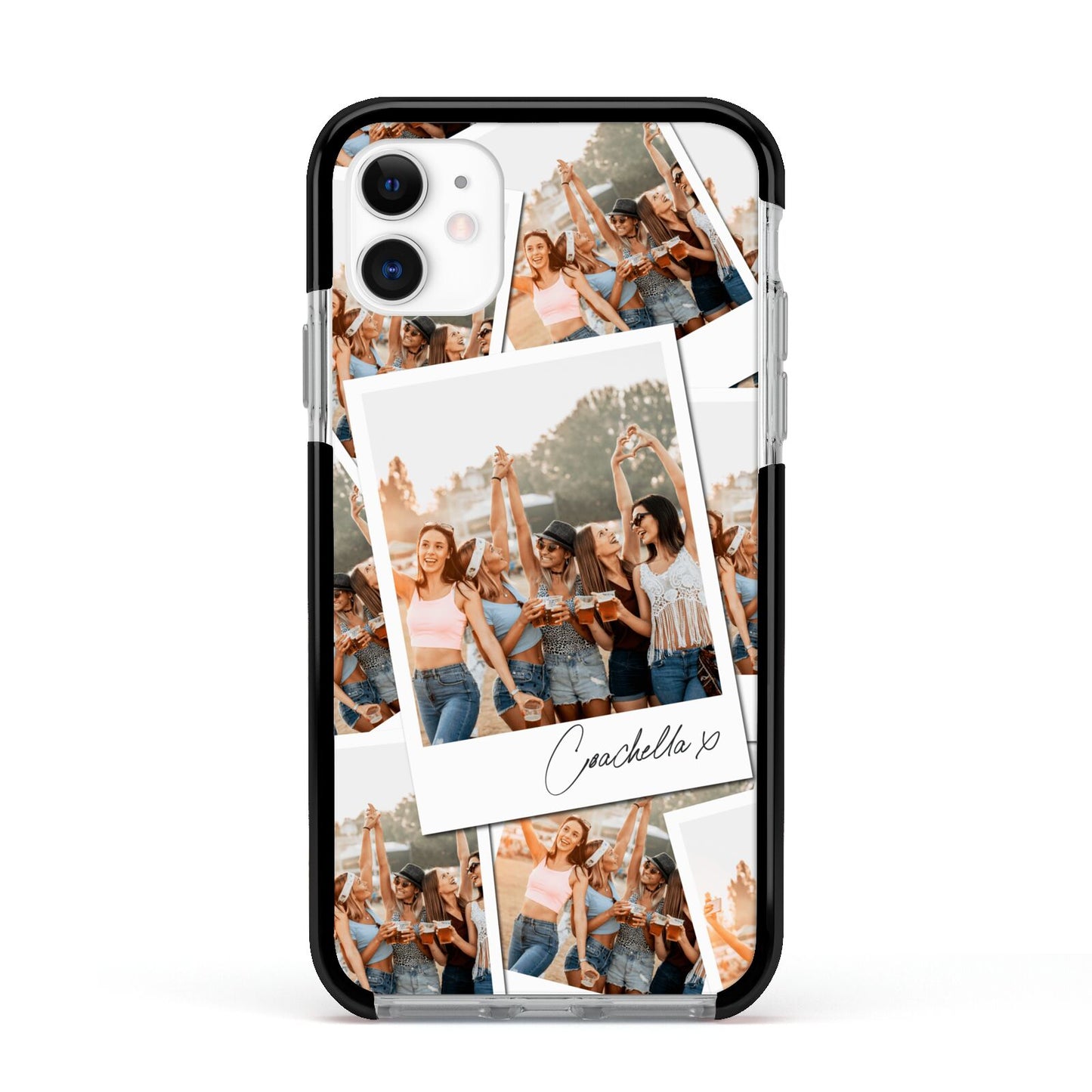 Personalised Photo Apple iPhone 11 in White with Black Impact Case