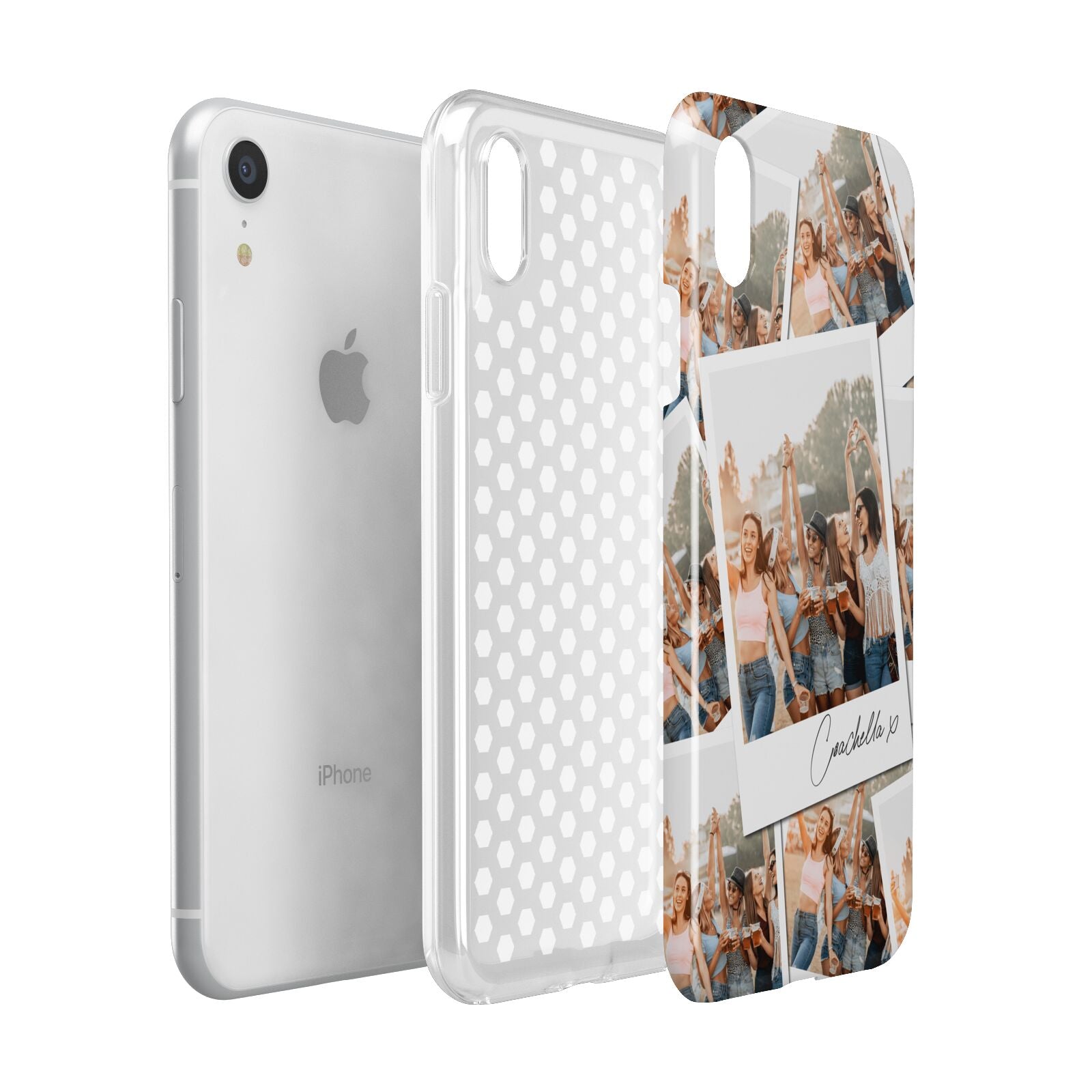 Personalised Photo Apple iPhone XR White 3D Tough Case Expanded view