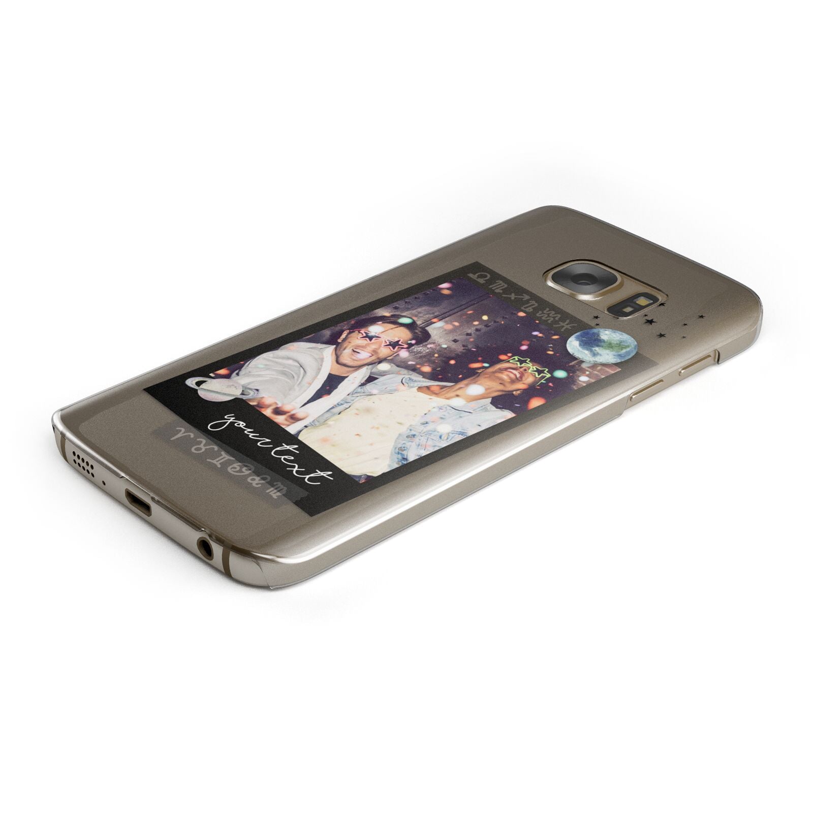 Personalised Photo Celestial Protective Samsung Galaxy Case Angled Image