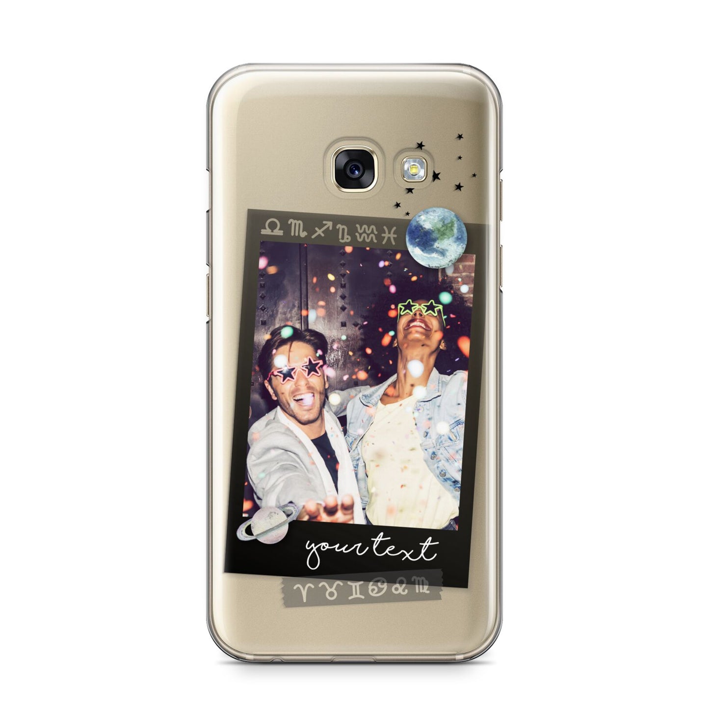 Personalised Photo Celestial Samsung Galaxy A3 2017 Case on gold phone