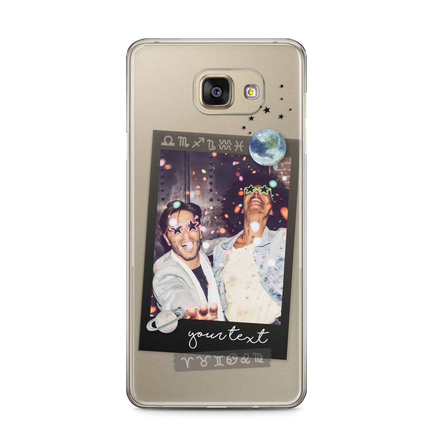 Personalised Photo Celestial Samsung Galaxy A5 2016 Case on gold phone