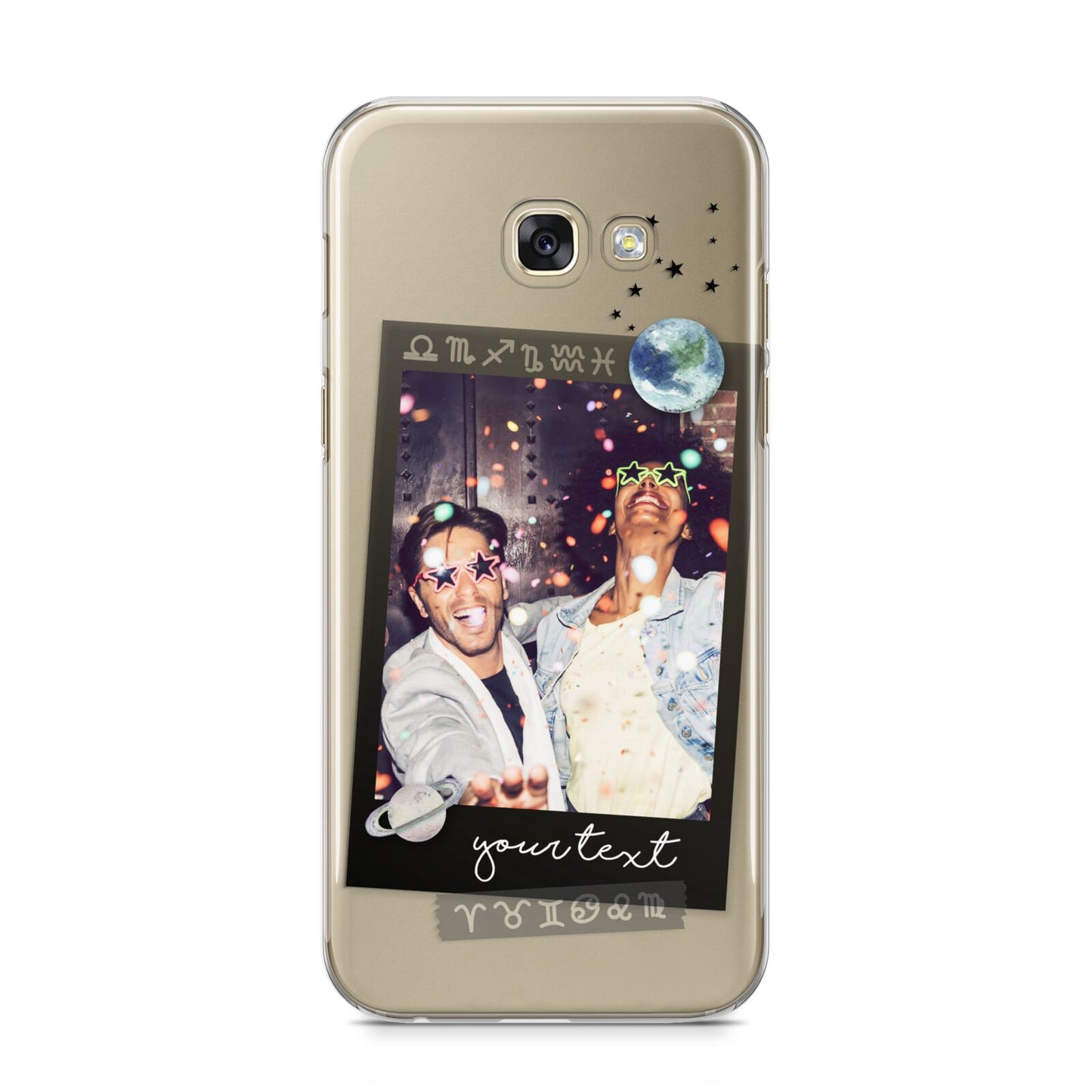 Personalised Photo Celestial Samsung Galaxy A5 2017 Case on gold phone