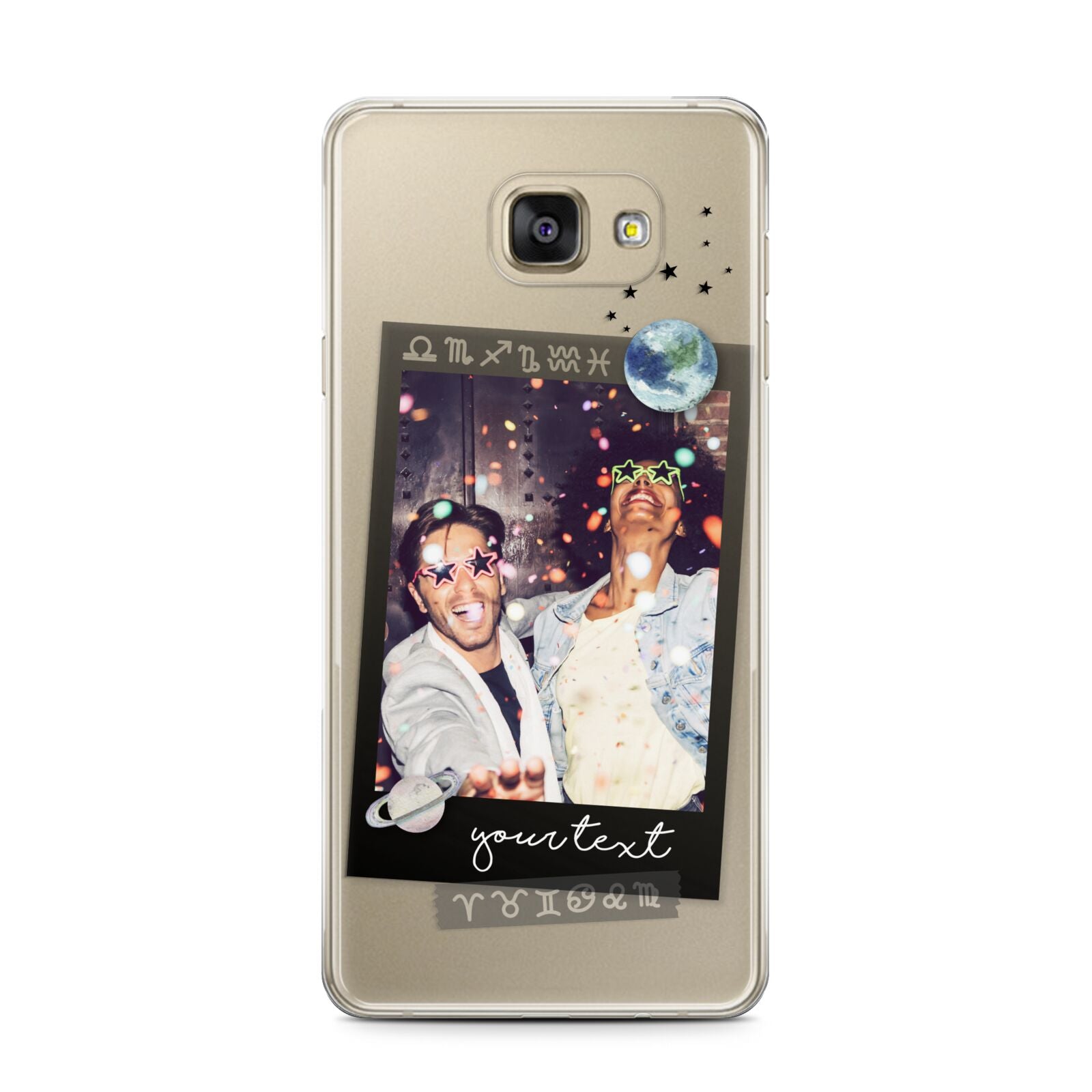 Personalised Photo Celestial Samsung Galaxy A7 2016 Case on gold phone