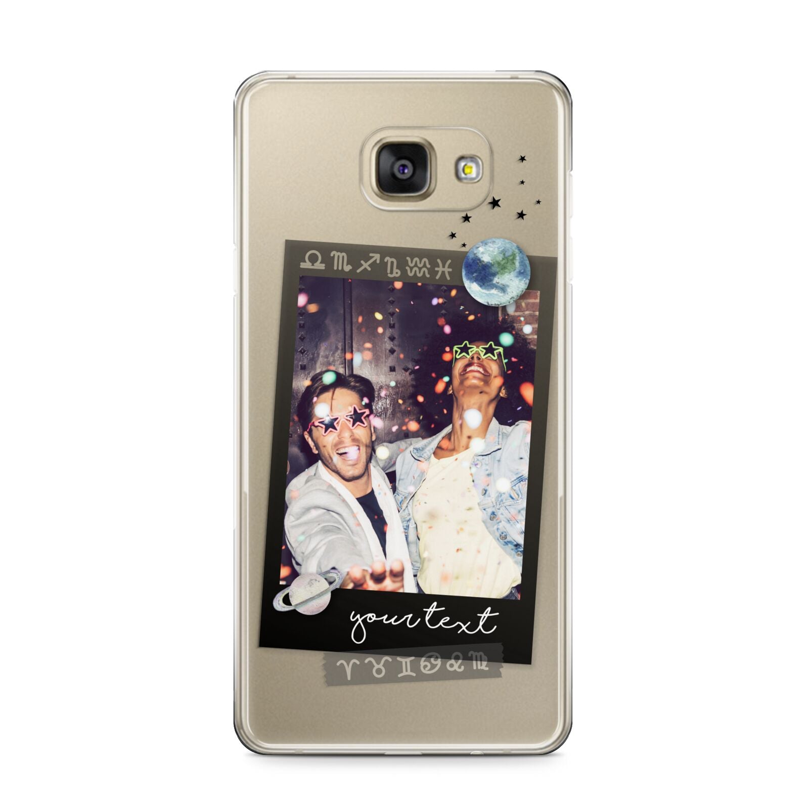 Personalised Photo Celestial Samsung Galaxy A9 2016 Case on gold phone