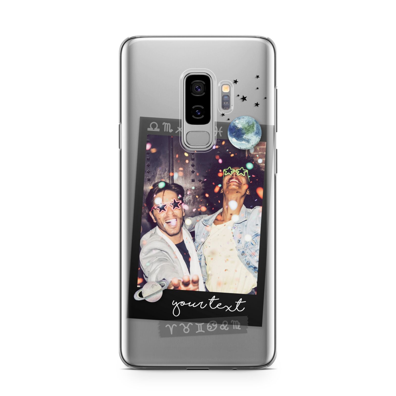 Personalised Photo Celestial Samsung Galaxy S9 Plus Case on Silver phone