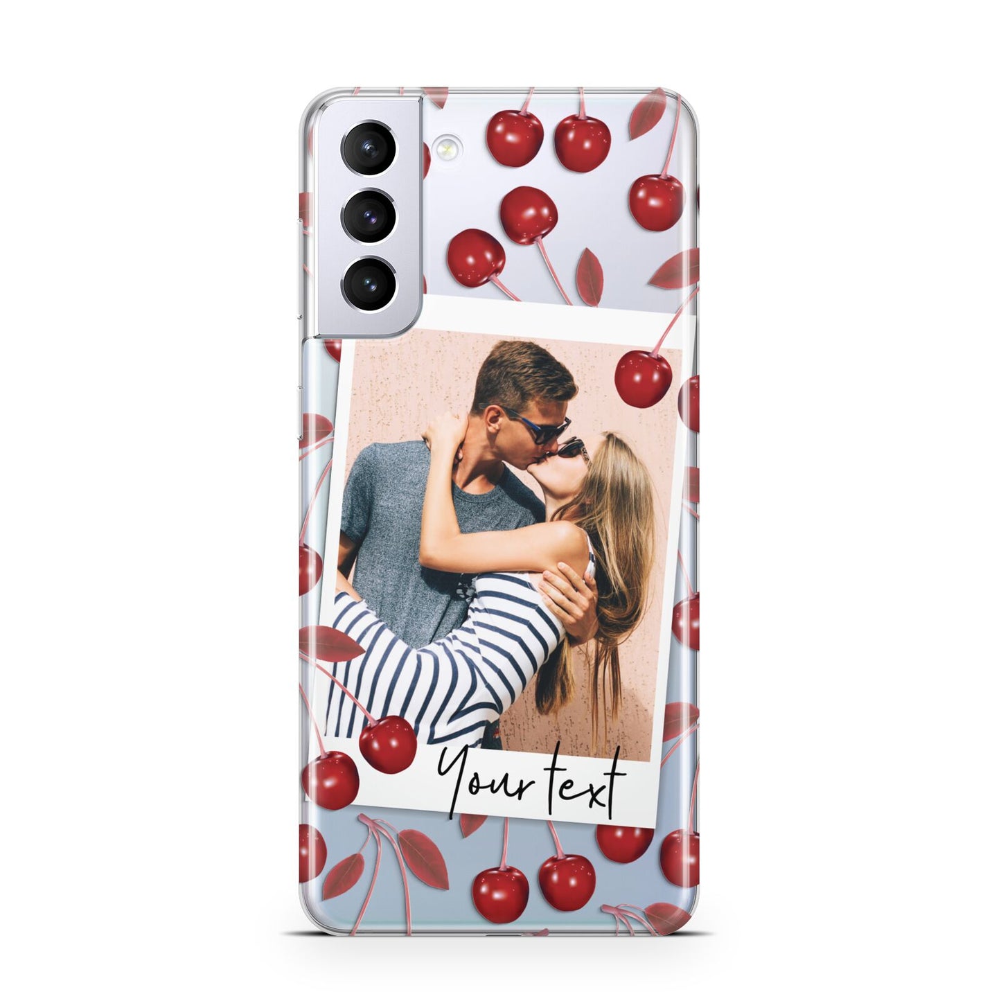 Personalised Photo Cherry Samsung S21 Plus Case