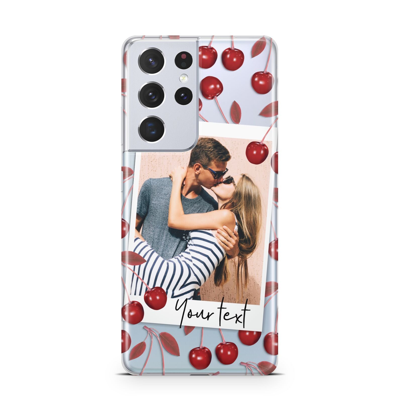 Personalised Photo Cherry Samsung S21 Ultra Case