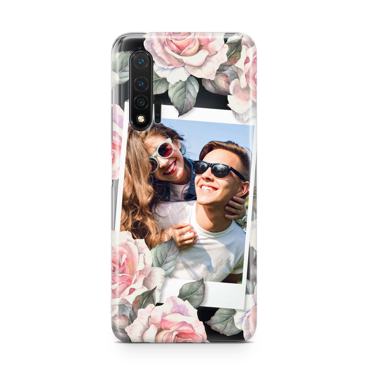 Personalised Photo Floral Huawei Nova 6 Phone Case