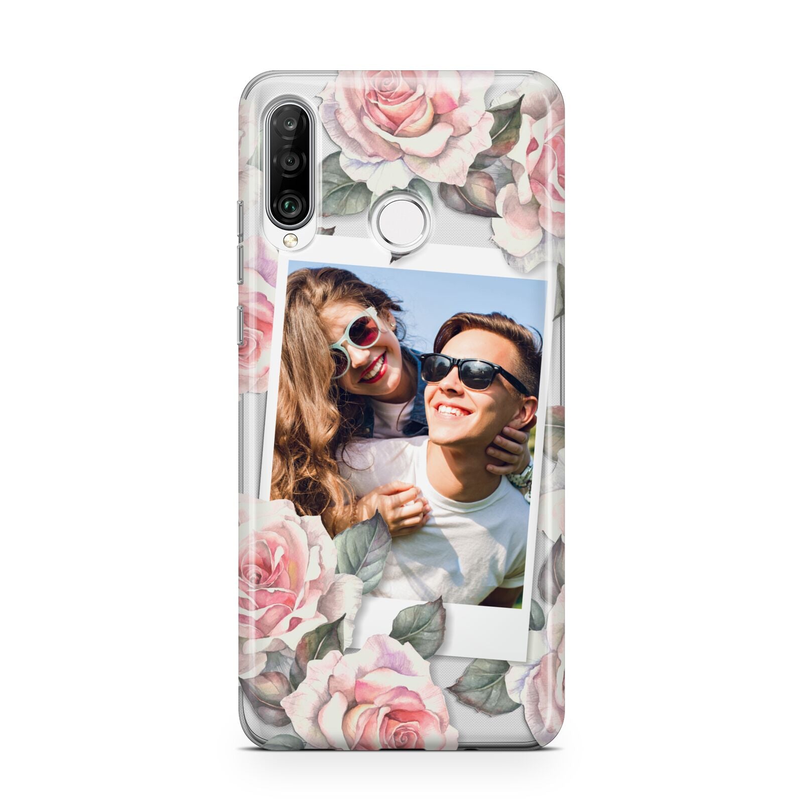 Personalised Photo Floral Huawei P30 Lite Phone Case