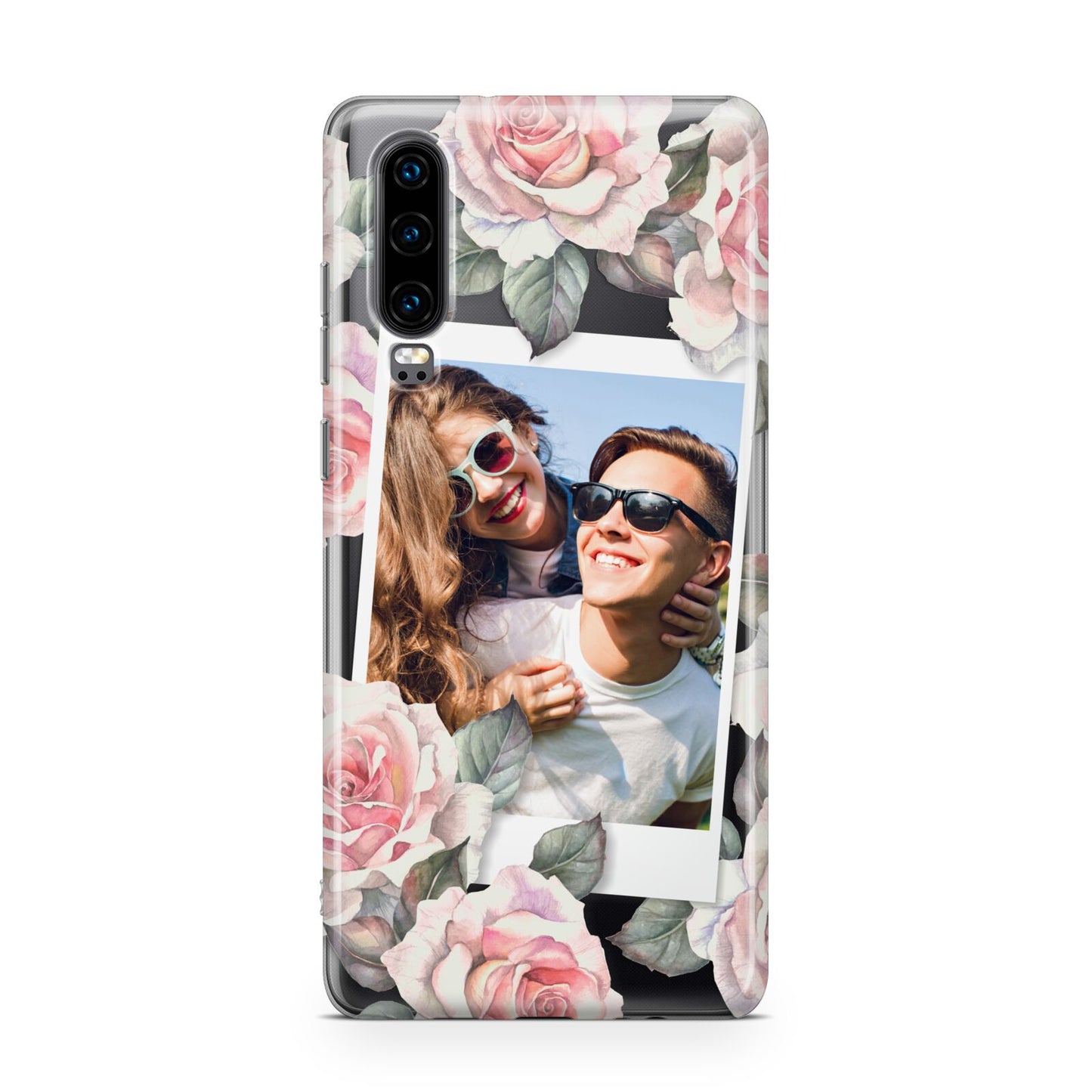 Personalised Photo Floral Huawei P30 Phone Case