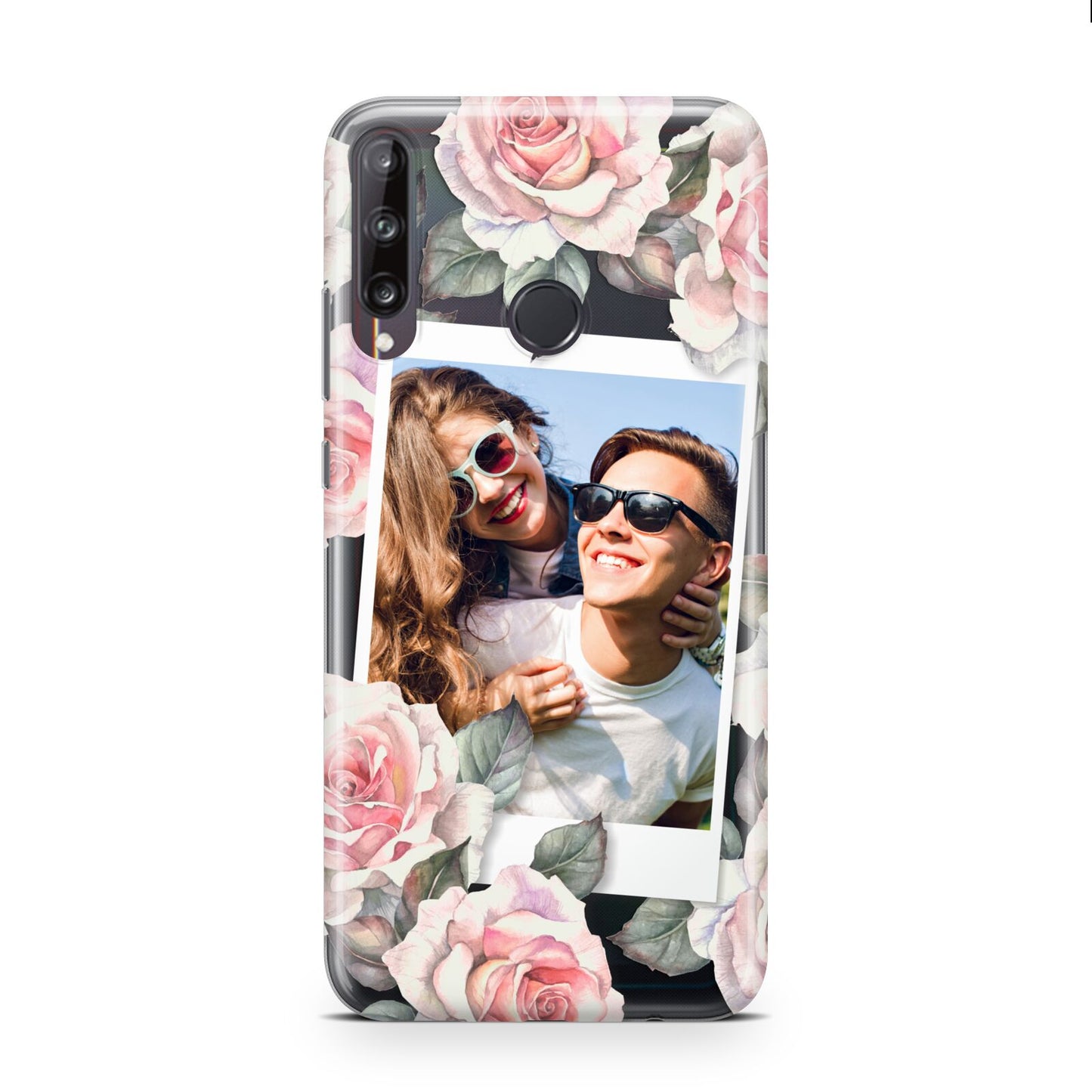 Personalised Photo Floral Huawei P40 Lite E Phone Case