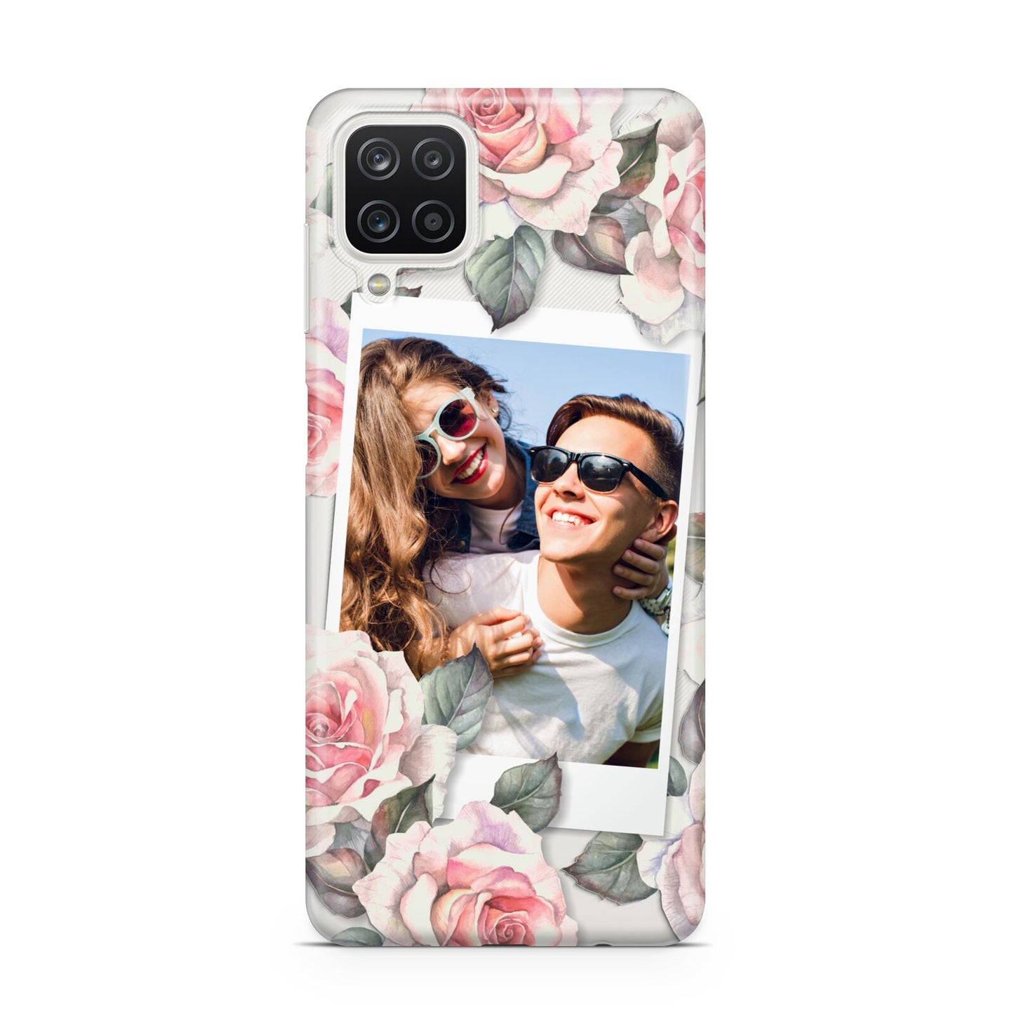 Personalised Photo Floral Samsung A12 Case