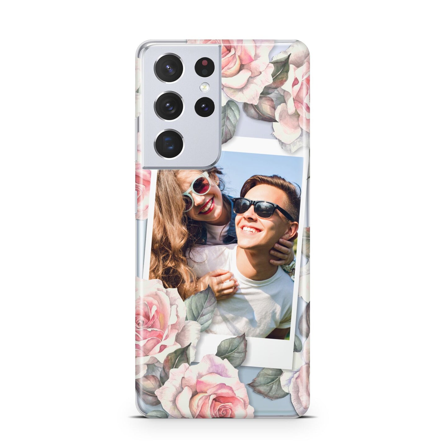 Personalised Photo Floral Samsung S21 Ultra Case