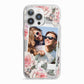 Personalised Photo Floral iPhone 13 Pro TPU Impact Case with White Edges