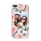 Personalised Photo Floral iPhone 8 Plus Bumper Case on Silver iPhone