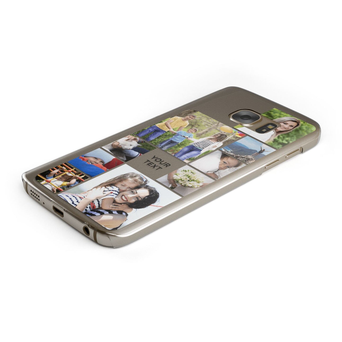 Personalised Photo Grid Protective Samsung Galaxy Case Angled Image