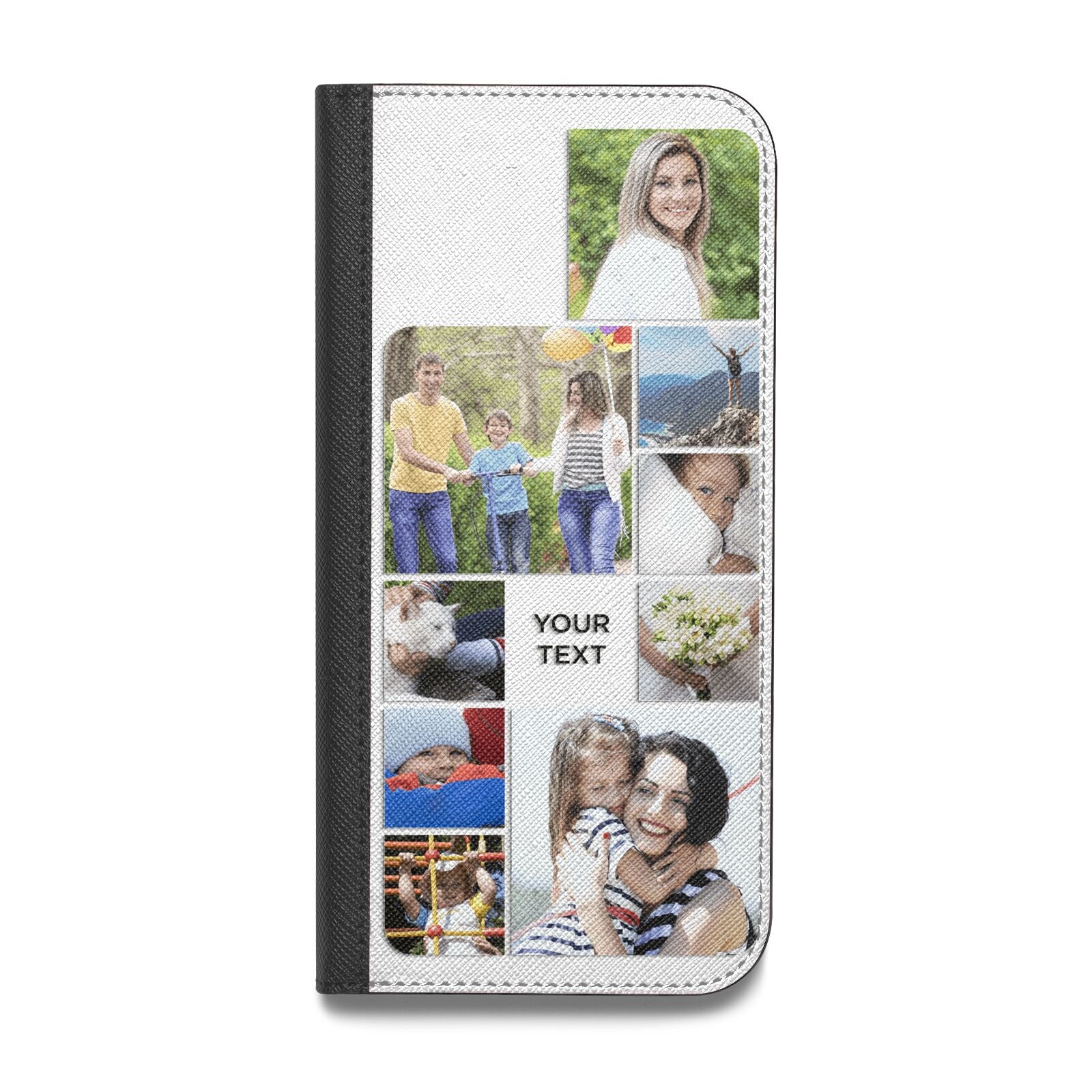 Personalised Photo Grid Vegan Leather Flip Samsung Case