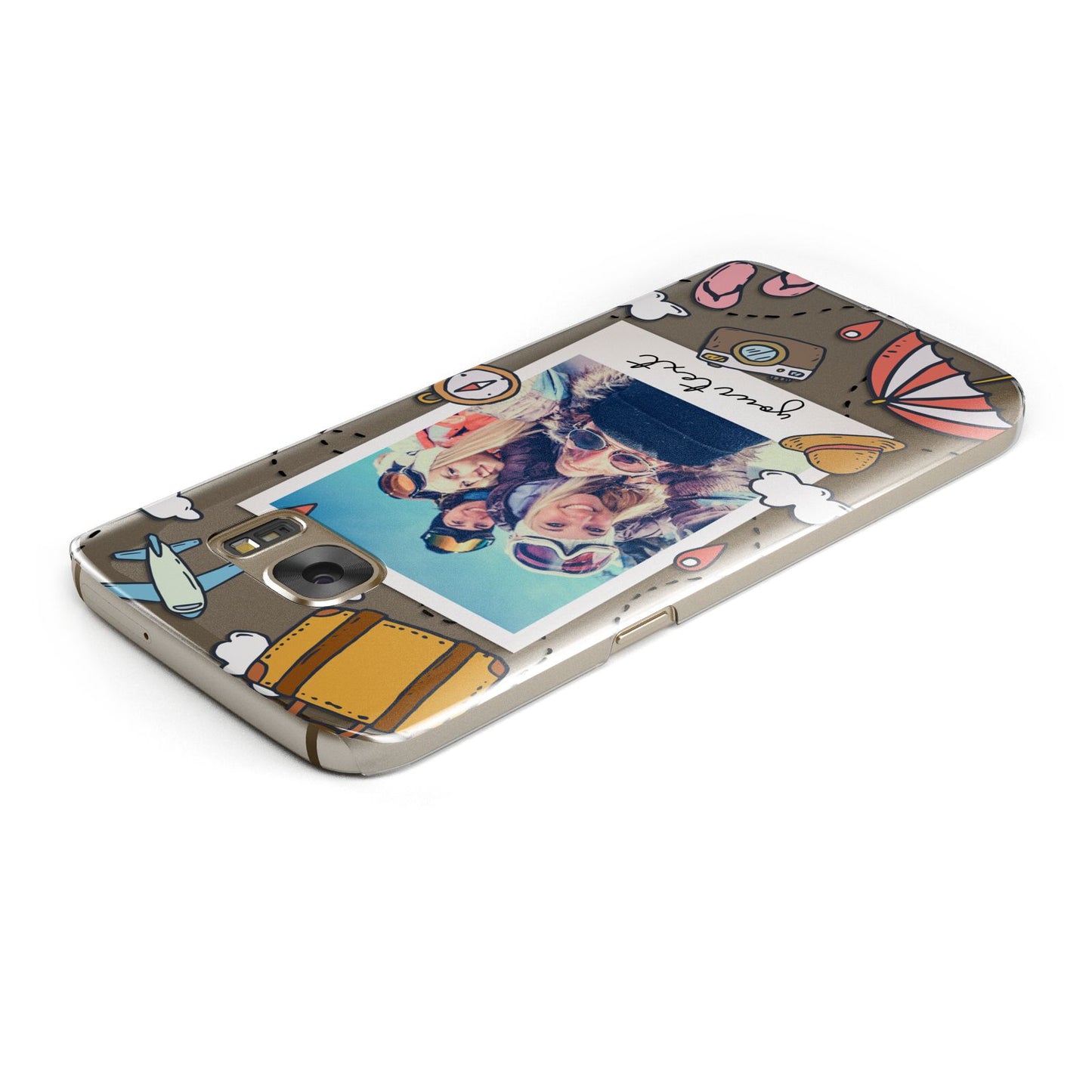 Personalised Photo Holiday Samsung Galaxy Case Top Cutout