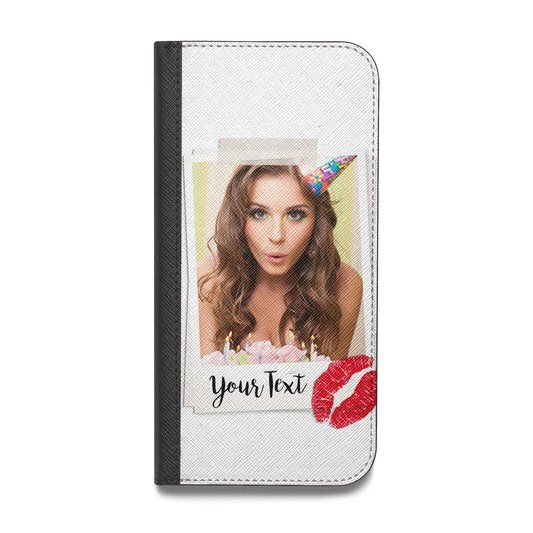 Personalised Photo Kiss Vegan Leather Flip Samsung Case