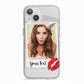 Personalised Photo Kiss iPhone 13 TPU Impact Case with White Edges