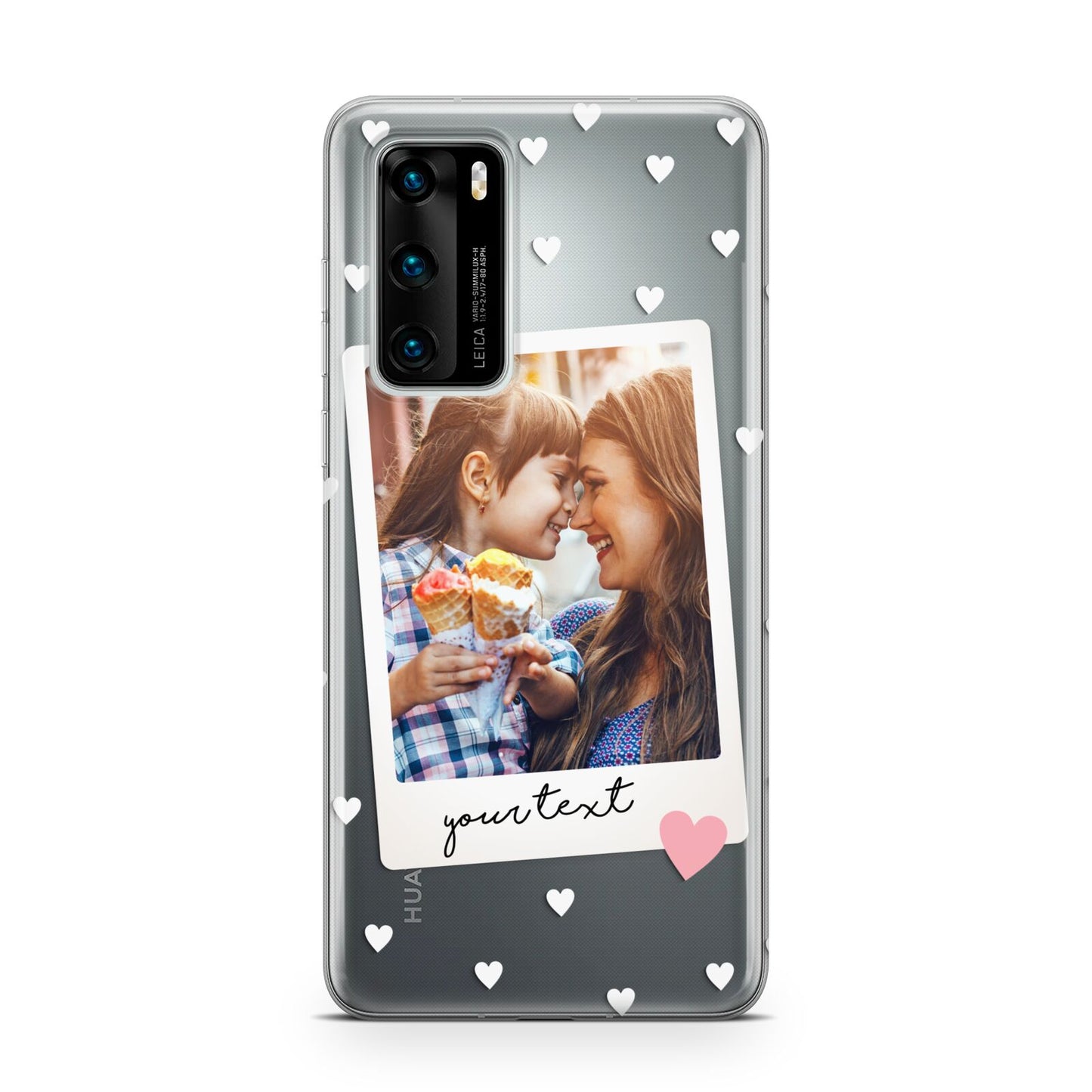 Personalised Photo Love Hearts Huawei P40 Phone Case