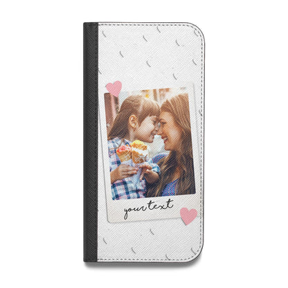 Personalised Photo Love Hearts Vegan Leather Flip Samsung Case