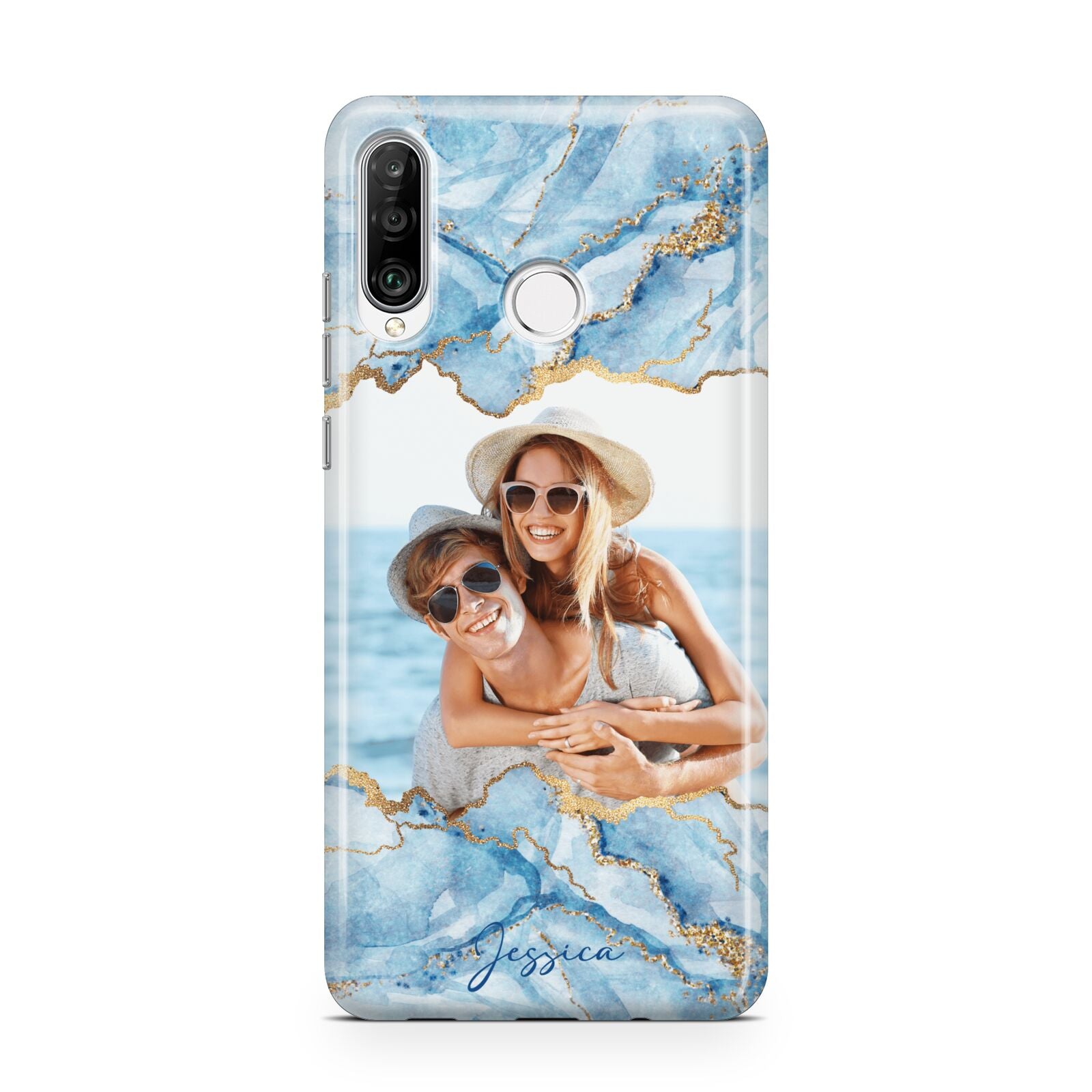 Personalised Photo Marble Huawei P30 Lite Phone Case