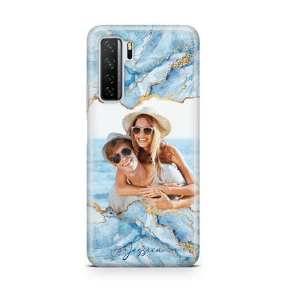 Personalised Photo Marble Huawei P40 Lite 5G Phone Case