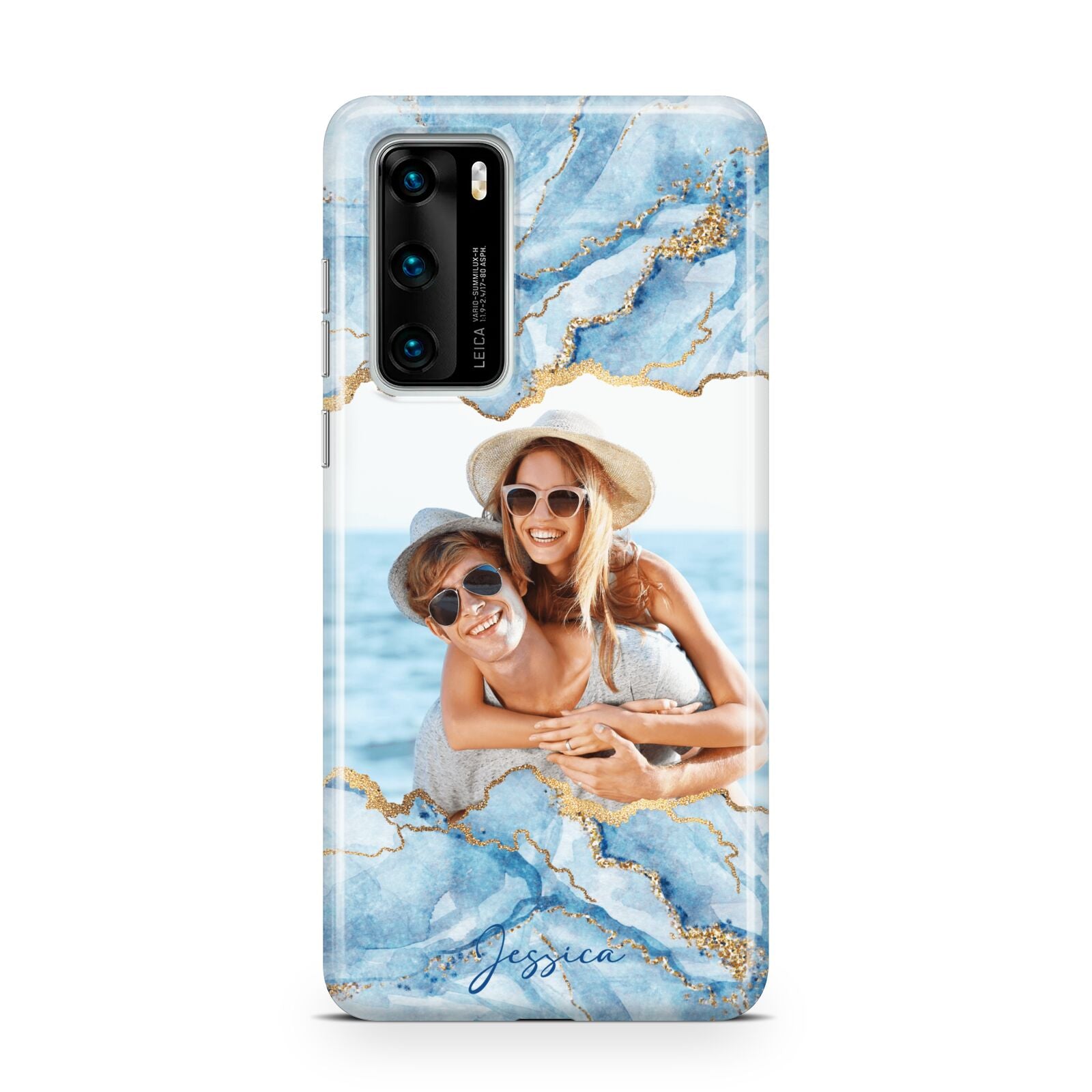 Personalised Photo Marble Huawei P40 Phone Case