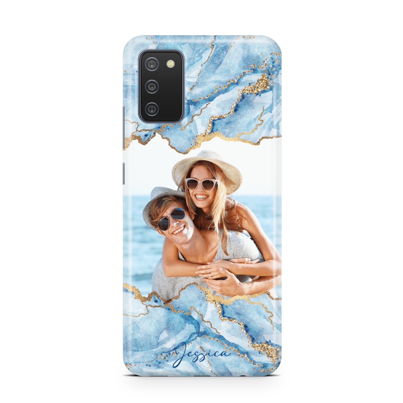 Personalised Photo Marble Samsung A02s Case