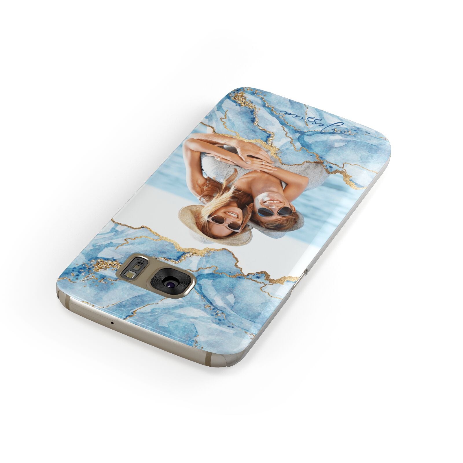 Personalised Photo Marble Samsung Galaxy Case Front Close Up