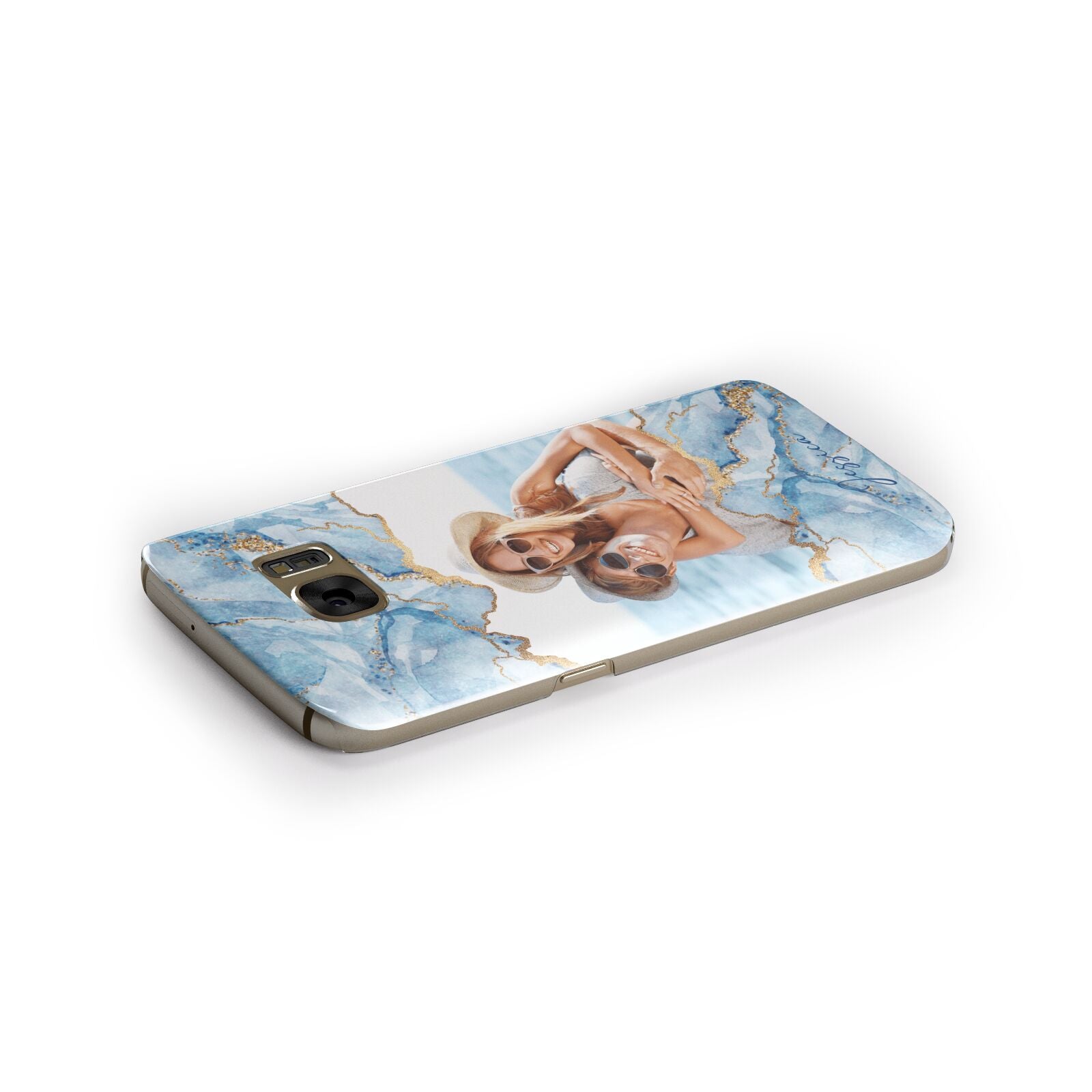 Personalised Photo Marble Samsung Galaxy Case Side Close Up