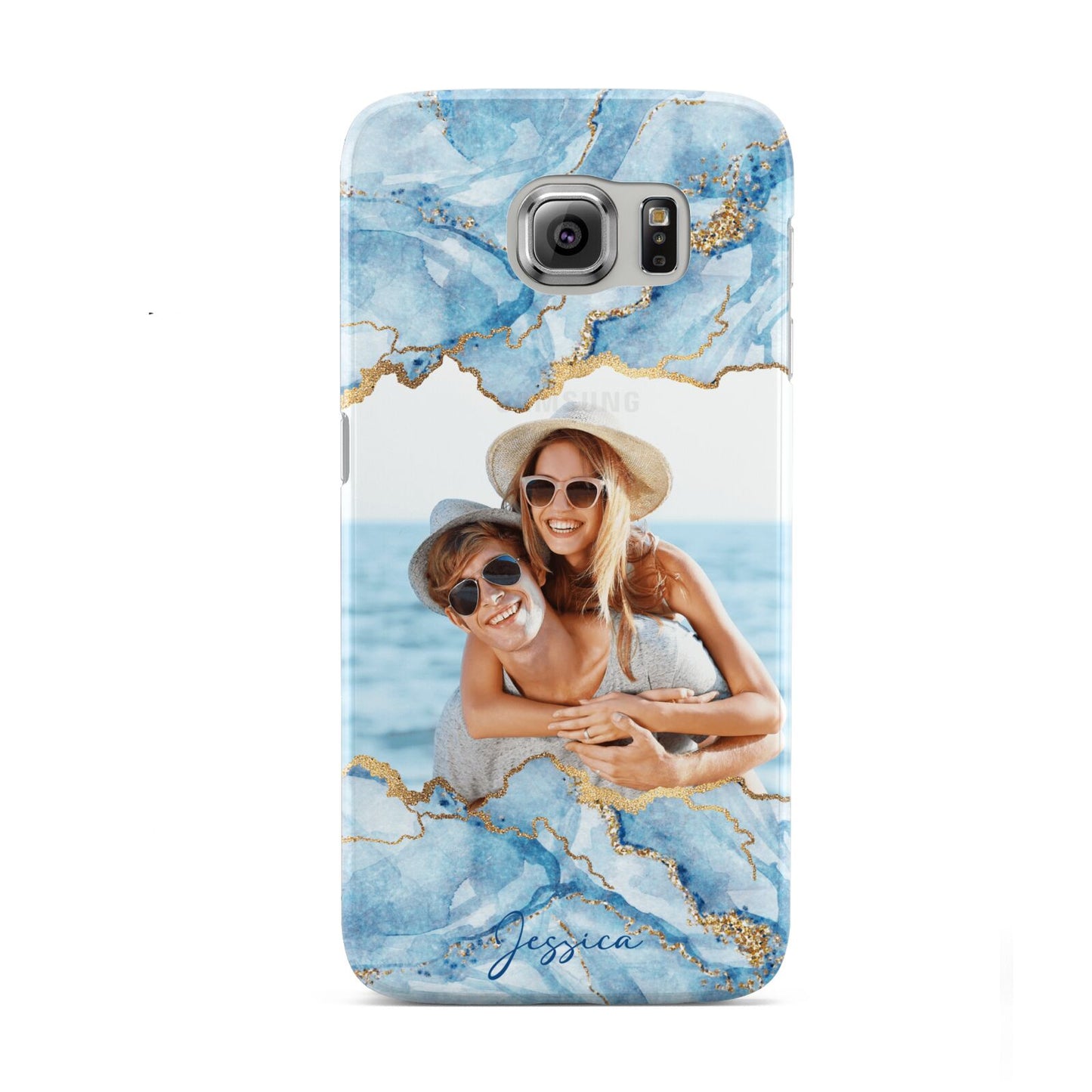 Personalised Photo Marble Samsung Galaxy S6 Case