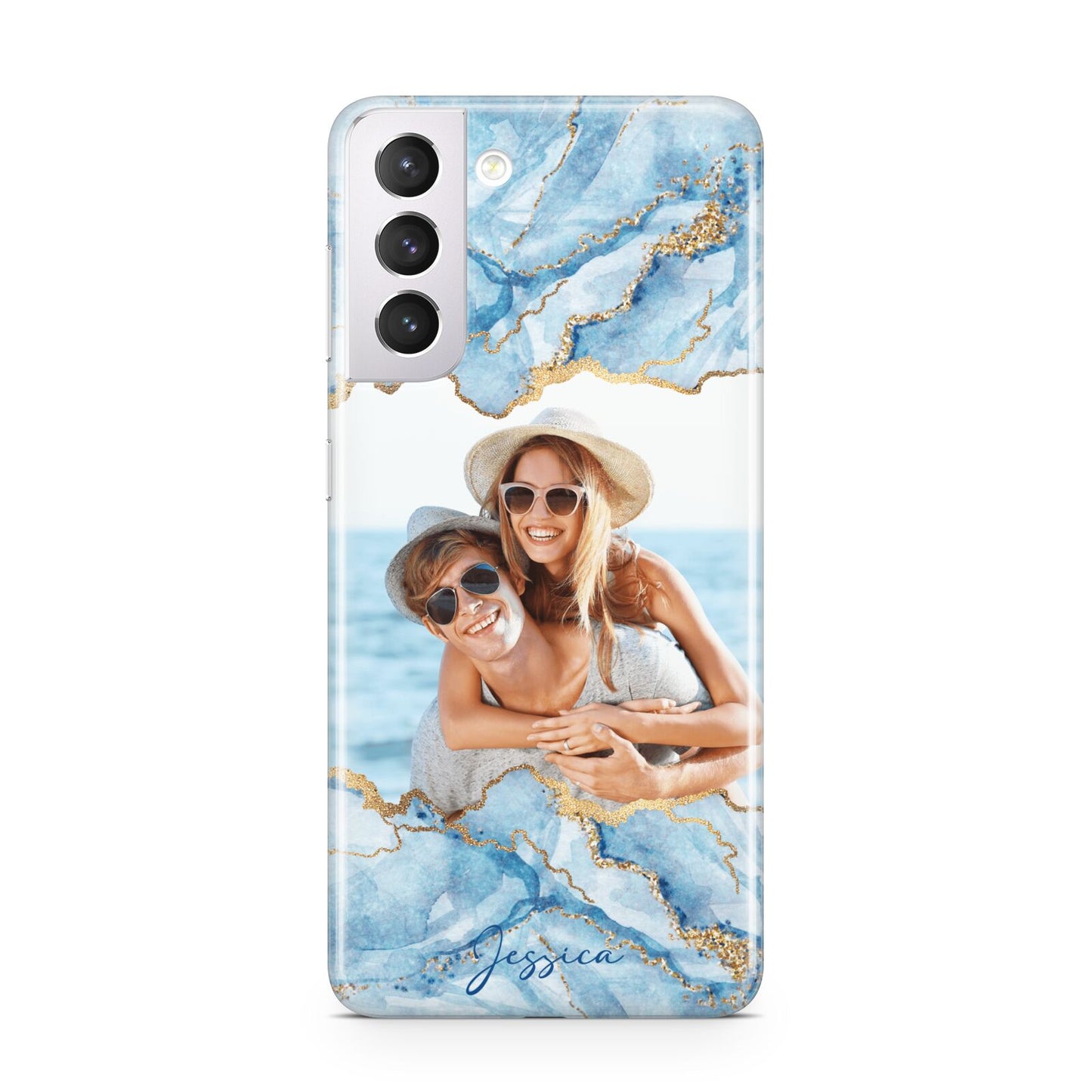 Personalised Photo Marble Samsung S21 Case