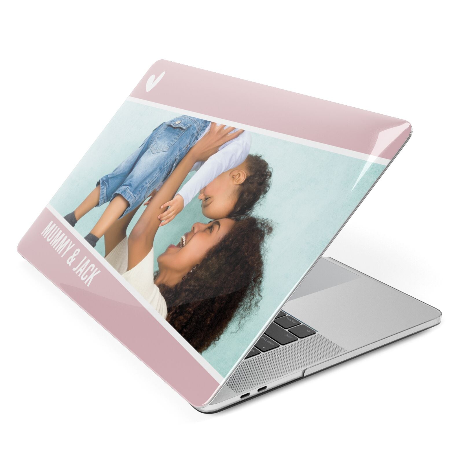 Personalised Photo Mummy and Child Apple MacBook Case Side View