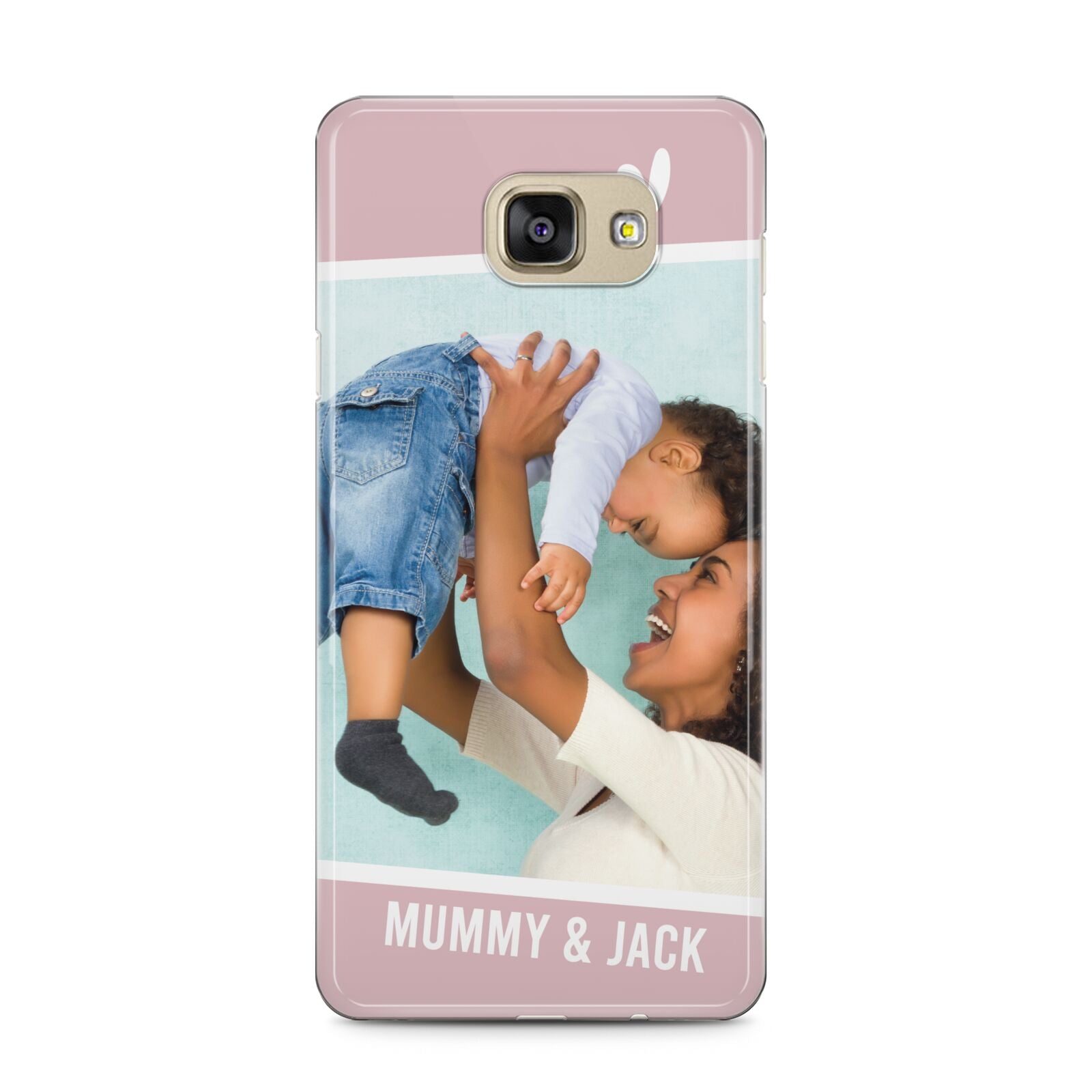 Personalised Photo Mummy and Child Samsung Galaxy A5 2016 Case on gold phone