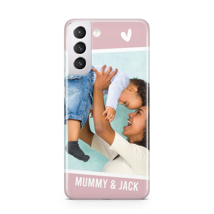 Personalised Photo Mummy and Child Samsung S21 Case