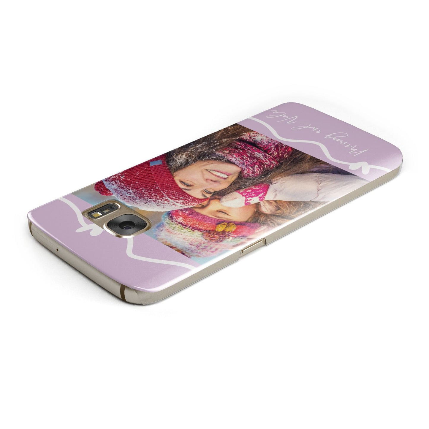 Personalised Photo Mummy and Name Samsung Galaxy Case Top Cutout