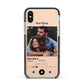 Personalised Photo Music Apple iPhone Xs Impact Case Black Edge on Gold Phone